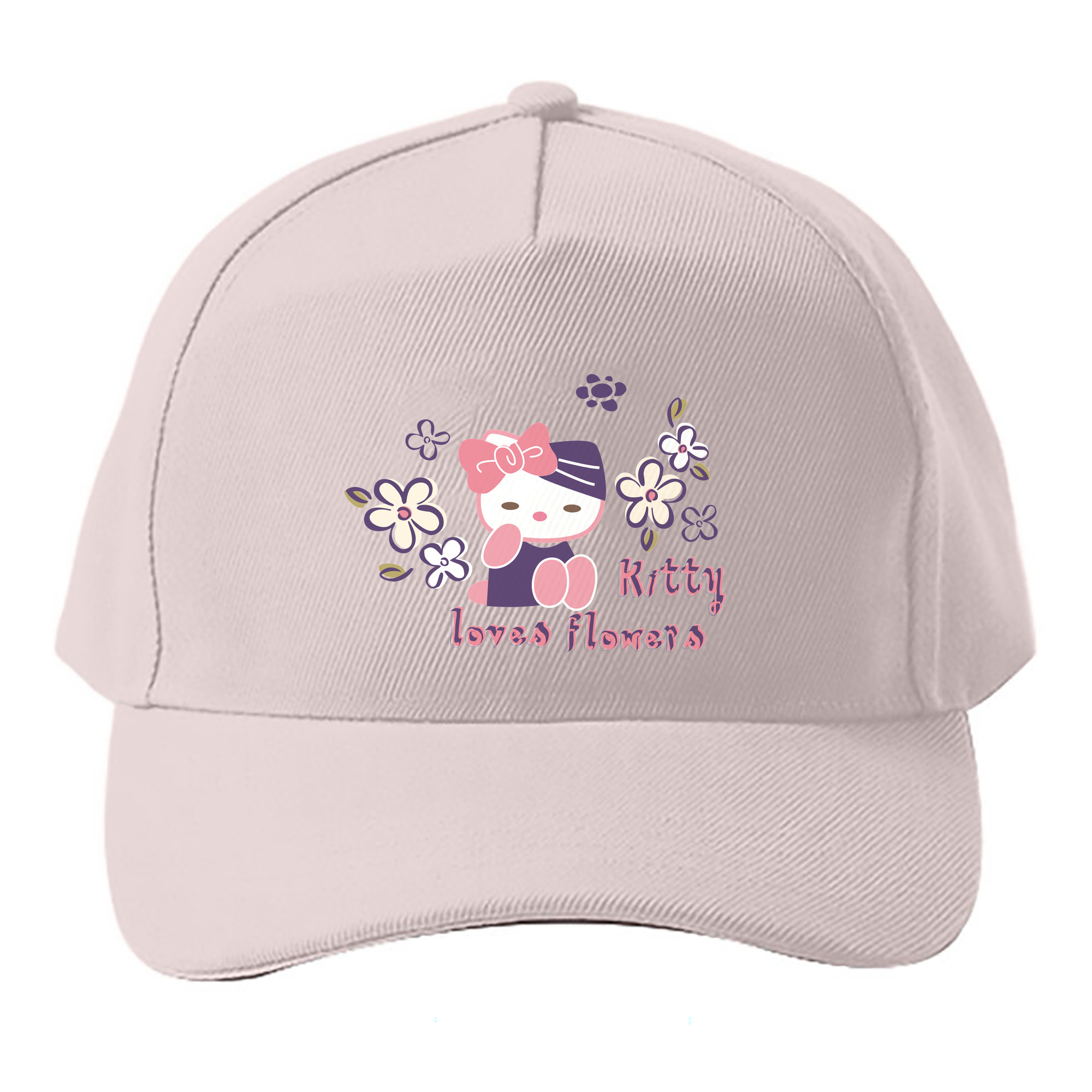 （画像用） Hello Kitty ハローキティ ベースボールキャップ 綿100％ 男女兼用 帽子 スポーツ